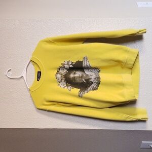 NEW girl ORDER Yellow Angel Crewneck Sweatshirt